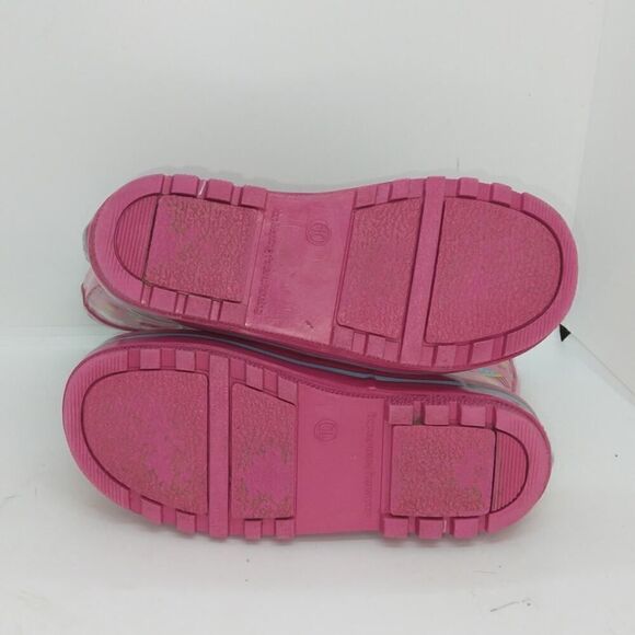 Trolls Poppy Girls Pre-owned Pink w/Graphics Waterproof Rain Boots - sz. 10 - Picture 6 of 7